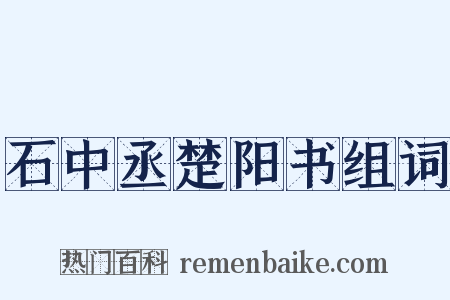 石中丞楚阳书组词是什么意思的图片